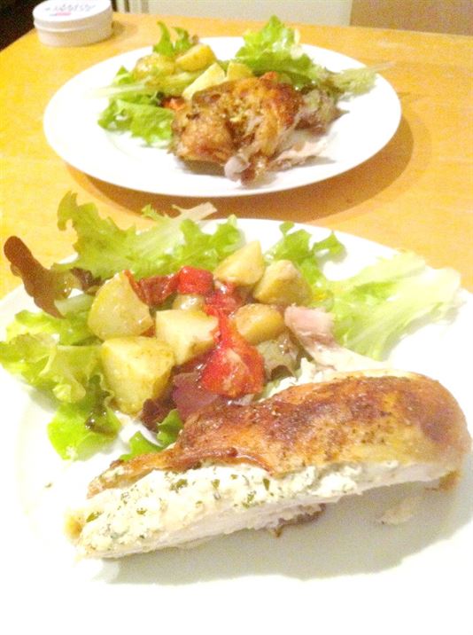 RecipeShed: Herby Goats Cheese-Stuffed Spatchcock Chicken, Lay The Table