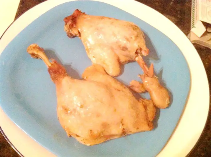 Confit duck legs with spiced sweet potato wedges, Lay The Table