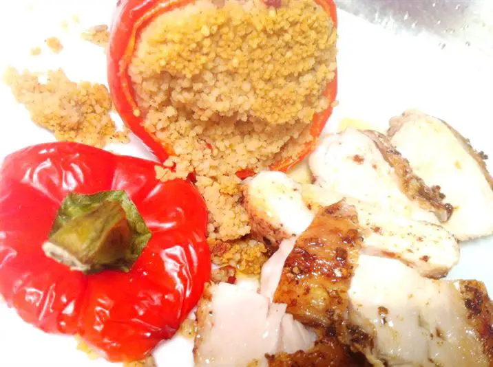 North African-Spiced Chicken with Moroccan Cous Cous-Stuffed Peppers, Lay The Table