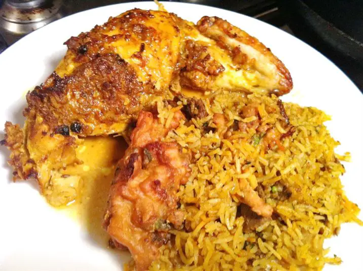 Indian-Spiced Roast Chicken with Onion Bhajis and Vegetable Biryani, Lay The Table