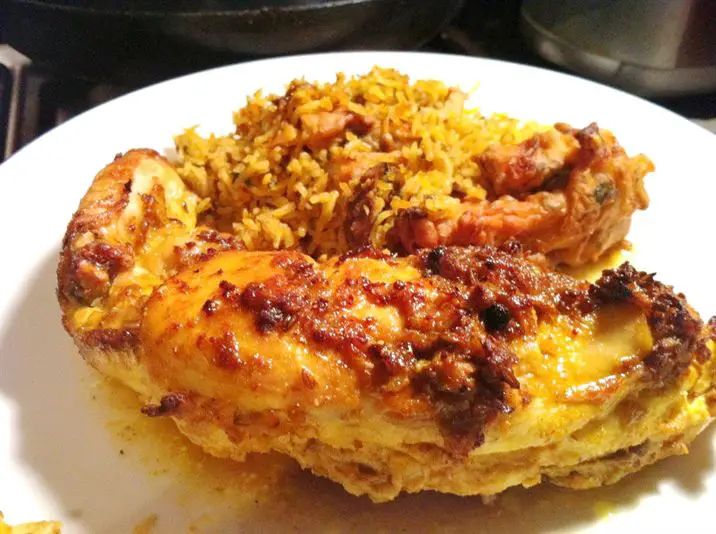 Indian-Spiced Roast Chicken with Onion Bhajis and Vegetable Biryani, Lay The Table