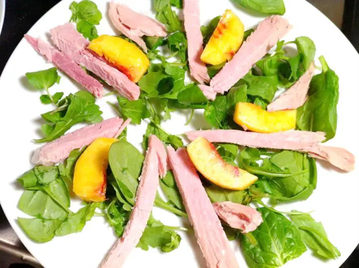 Simple Gammon Salad with Mozzarella and Basil Oil, Lay The Table