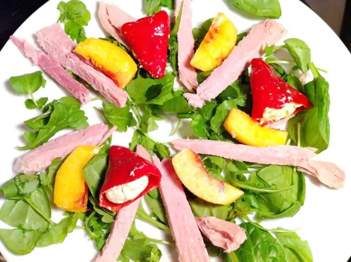 Simple Gammon Salad with Mozzarella and Basil Oil, Lay The Table