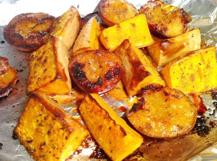 Five-Spice Goose Legs with Squash and Baked Plums, Lay The Table