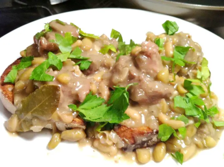 Slow cooked lamb neck with flageolot beans, Lay The Table