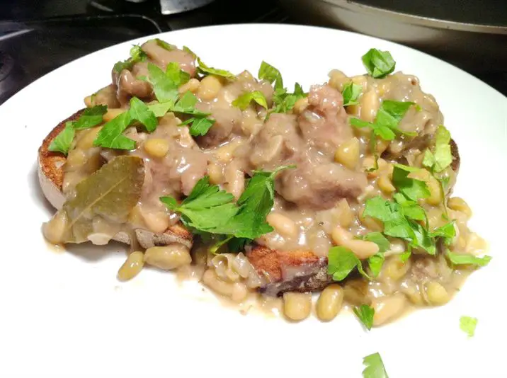 Slow cooked lamb neck with flageolot beans, Lay The Table