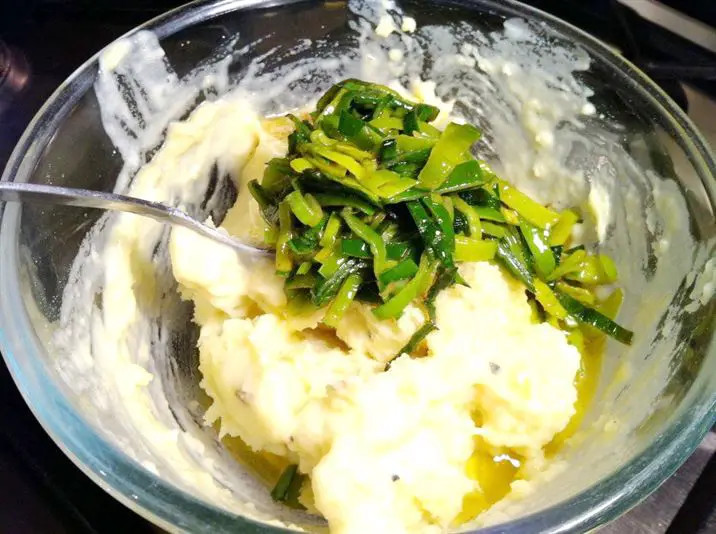 St. Patricks Day Slow Cooked Bacon with Potato Cake and Colcannon Sauce, Lay The Table