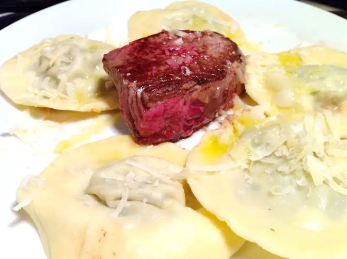 British Beef Week 2013: Beef fillet with Wild Garlic Ravioli and Truffle Oil, Lay The Table