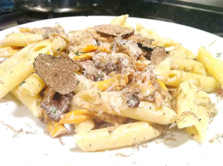 Penne with Chanterelles, Mascarpone, Lemon and Truffle, Lay The Table