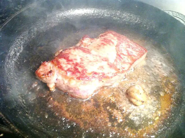 USDA Prime Striploin Steak with Bone Marrow Butter and Lard-Fried Triple-Cooked Chips, Lay The Table