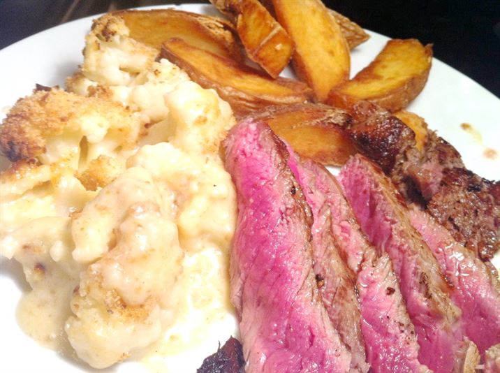 Perfect Cauliflower Cheese Bake with Cote de Boeuf Steak, Lay The Table