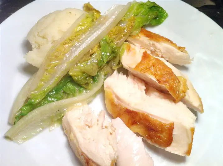 How to re-create Heston Blumenthal Dinners Sous Vide Chicken Breast with Braised Lettuce, Lay The Table