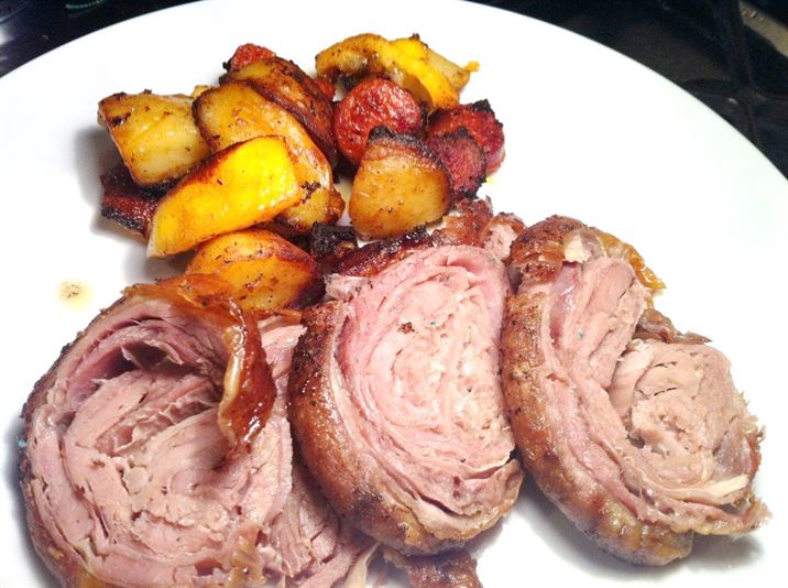 Slow Cooked Lamb Breast with Chorizo Stove Top Potatoes, Lay The Table