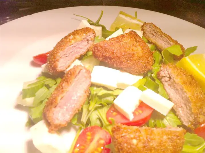 Parmesan-crusted Lamb Medallions with Feta Salad, Lay The Table