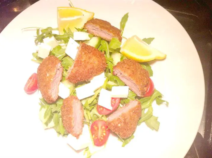 Parmesan-crusted Lamb Medallions with Feta Salad, Lay The Table