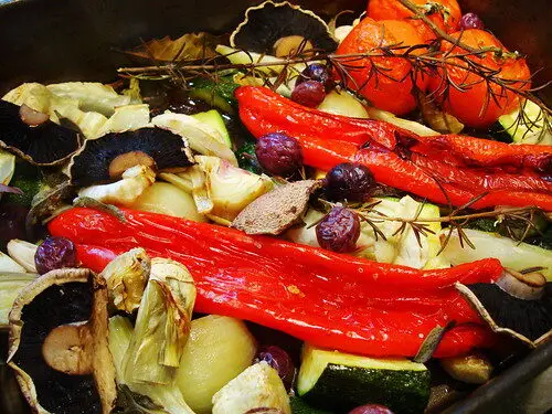 How To Make Mediterranean Roast Vegetables With Quinoa, Lay The Table