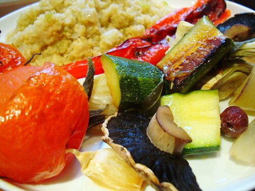 How To Make Mediterranean Roast Vegetables With Quinoa, Lay The Table