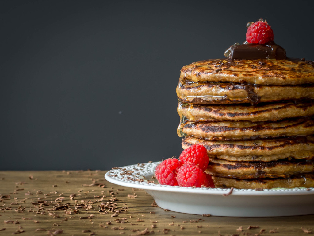 Clean Eating Pancakes with Chocolate and Raspberries, Lay The Table