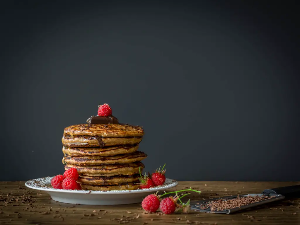 Clean Eating Pancakes with Chocolate and Raspberries, Lay The Table