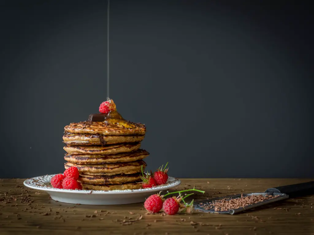 Clean Eating Pancakes with Chocolate and Raspberries, Lay The Table