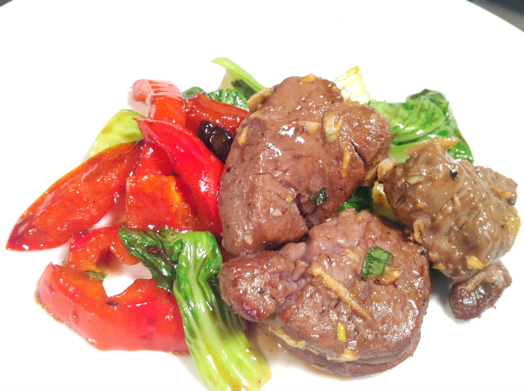 Ken Homs Korean Grilled Beef with Stir-Fried Peppers and Baby Pak Choy, Lay The Table
