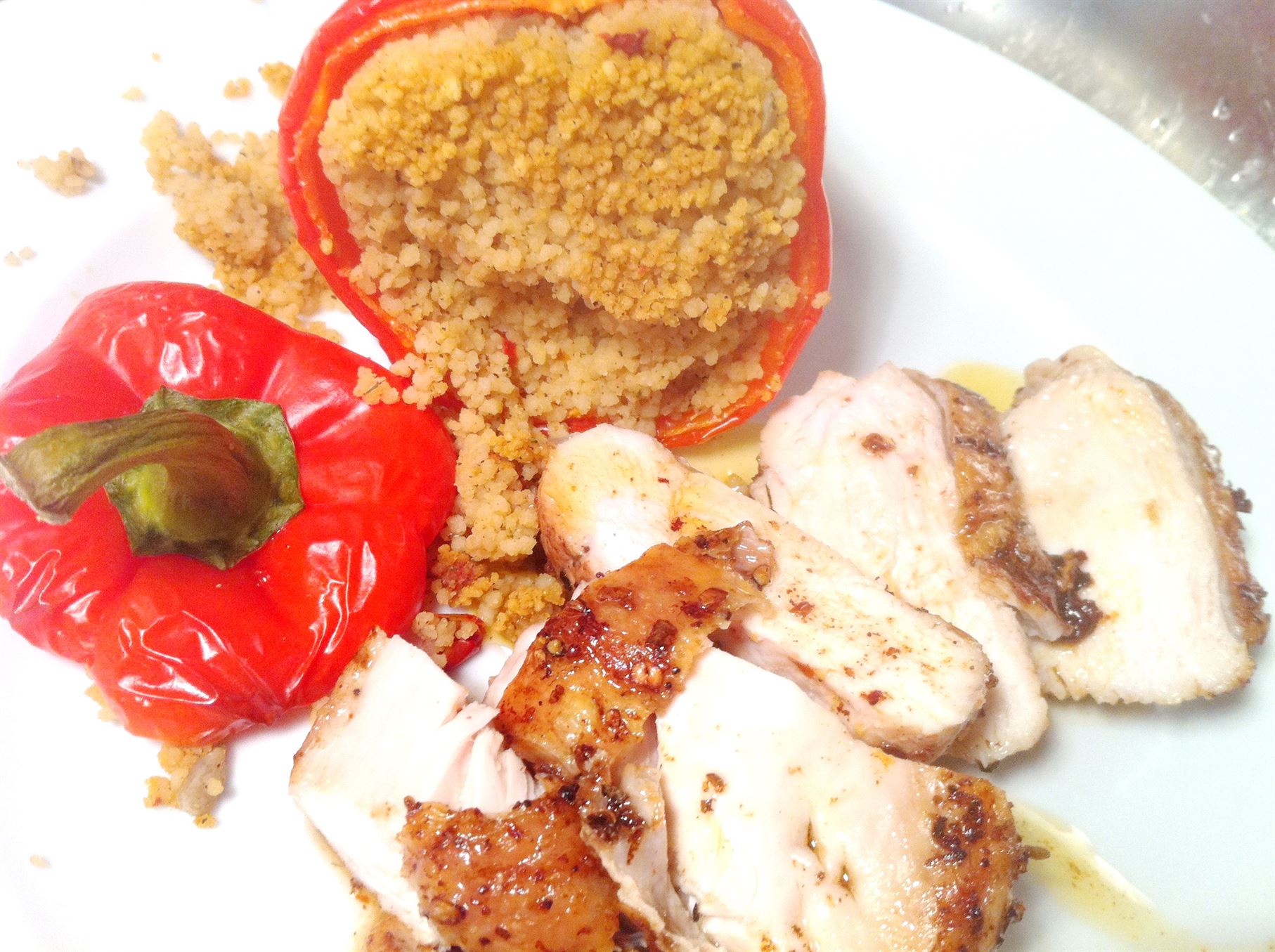 North African-Spiced Chicken with Moroccan Cous Cous-Stuffed Peppers, Lay The Table