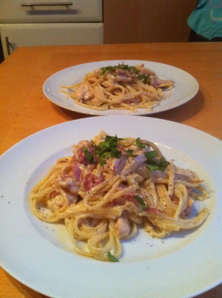 Chicken Spaghetti Carbonara, Lay The Table