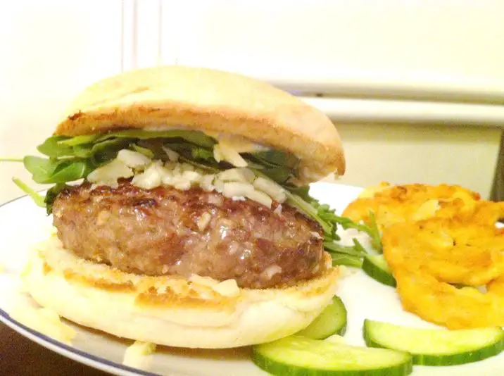 The Ultimate Super Burger with Fried Onion Bhaji Rings, Lay The Table