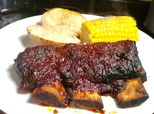 Mark Hixs Beef Ribs in Barbecue Sauce, Lay The Table
