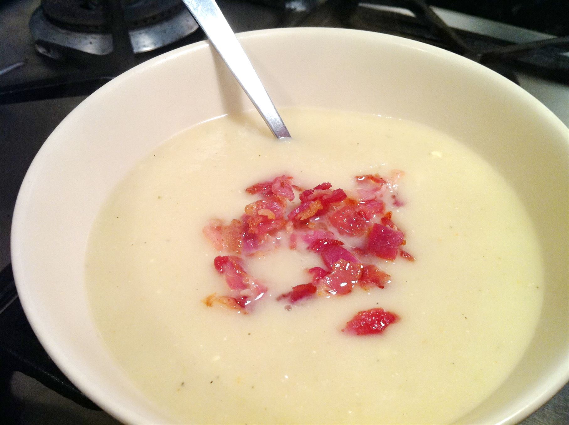 Apple and Celeriac Soup with Bacon Bits and a Smoky Twist, Lay The Table