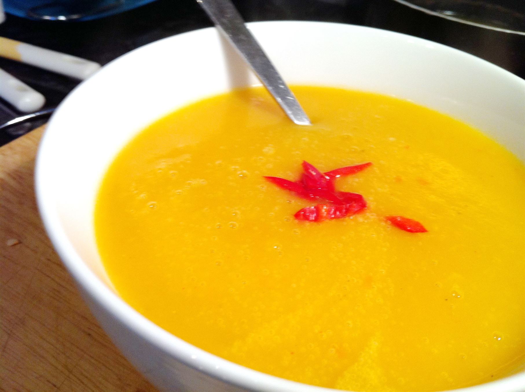 Spiced Butternut Squash and Coconut Soup, Lay The Table