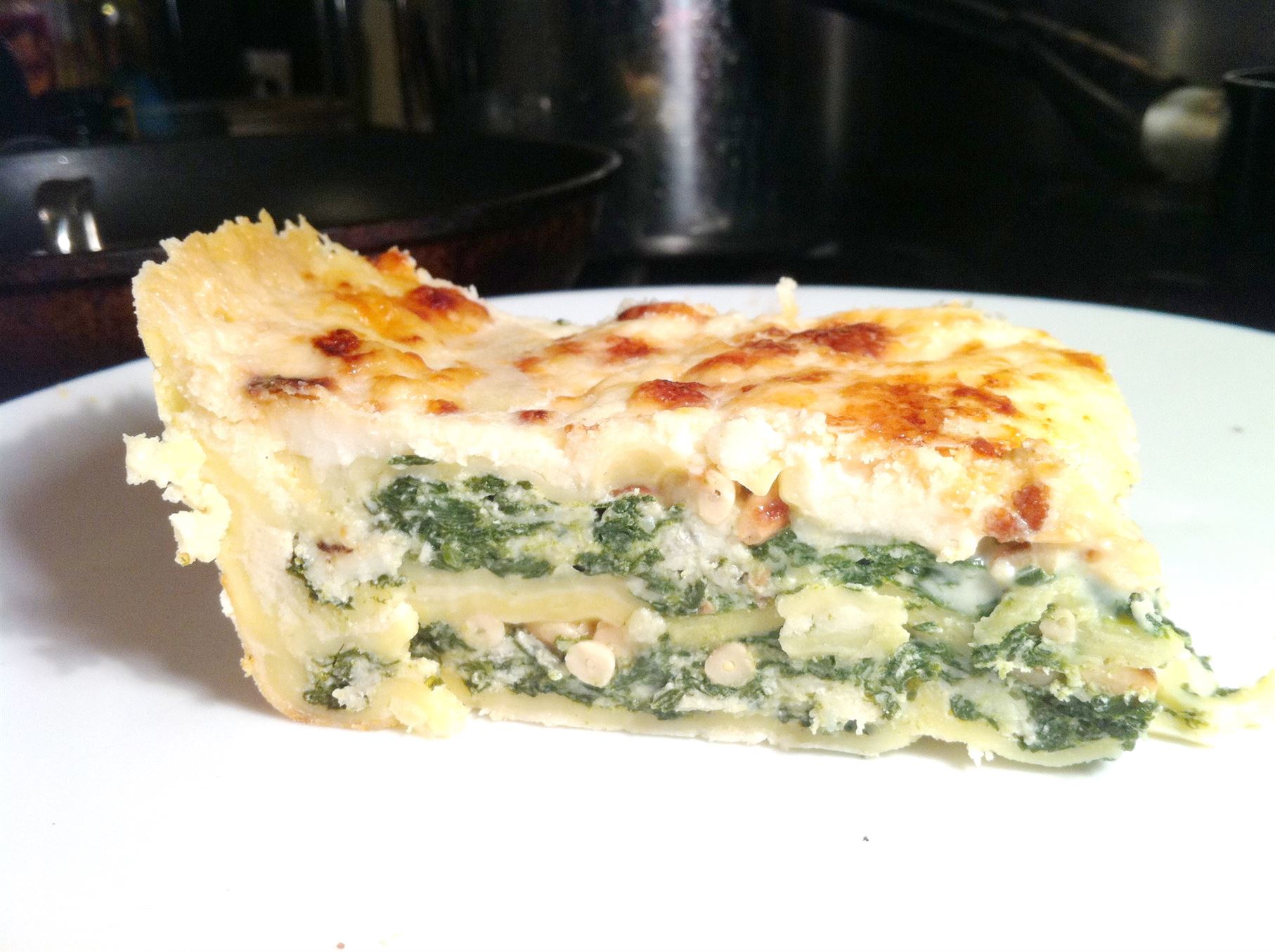 Delia Smiths Spinach and Ricotta Lasagne with Pine Nuts, Lay The Table