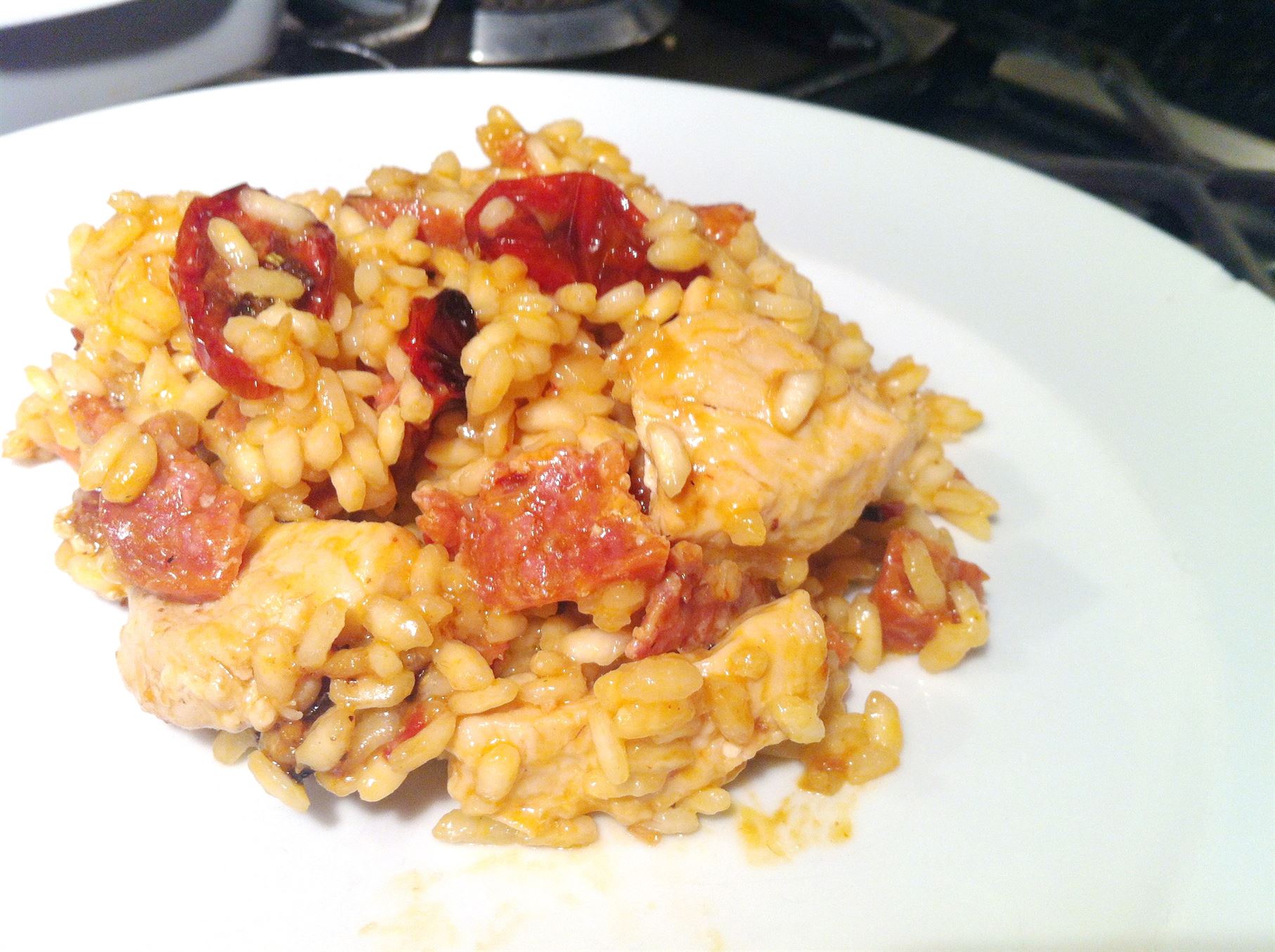Chicken, Chorizo and Roast Tomato Risotto, Lay The Table