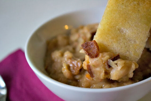 Smokey White Bean Stew with Bacon Seitan, Lay The Table