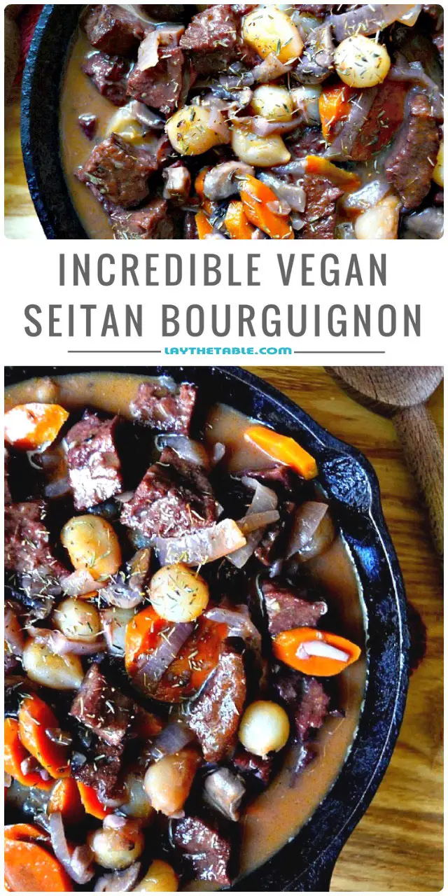 Incredible Vegan Seitan Bourguignon, Lay The Table