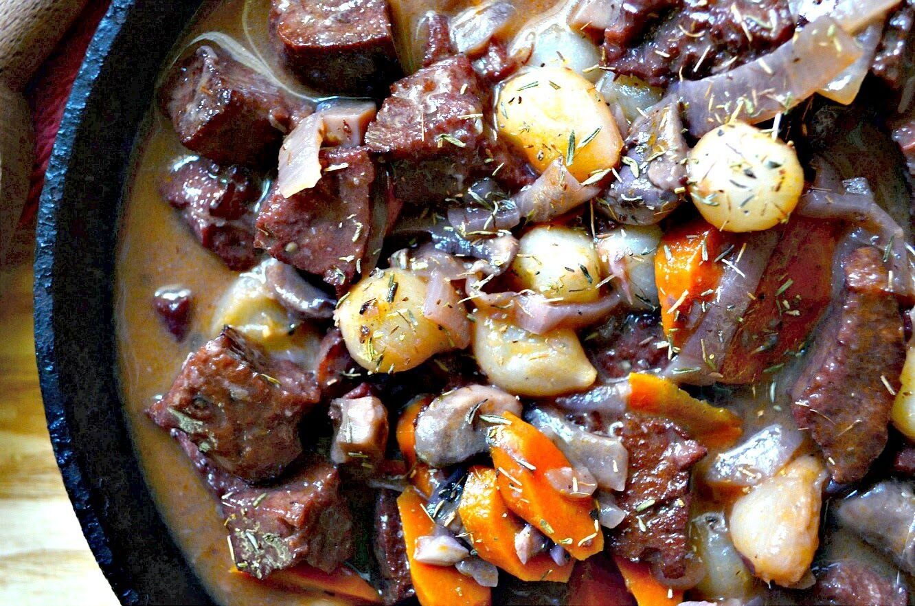 Incredible Vegan Seitan Bourguignon, Lay The Table