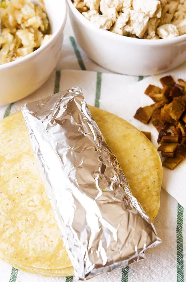 Vegan Potato, Tofu, and Bacon Freezer Breakfast Tacos, Lay The Table