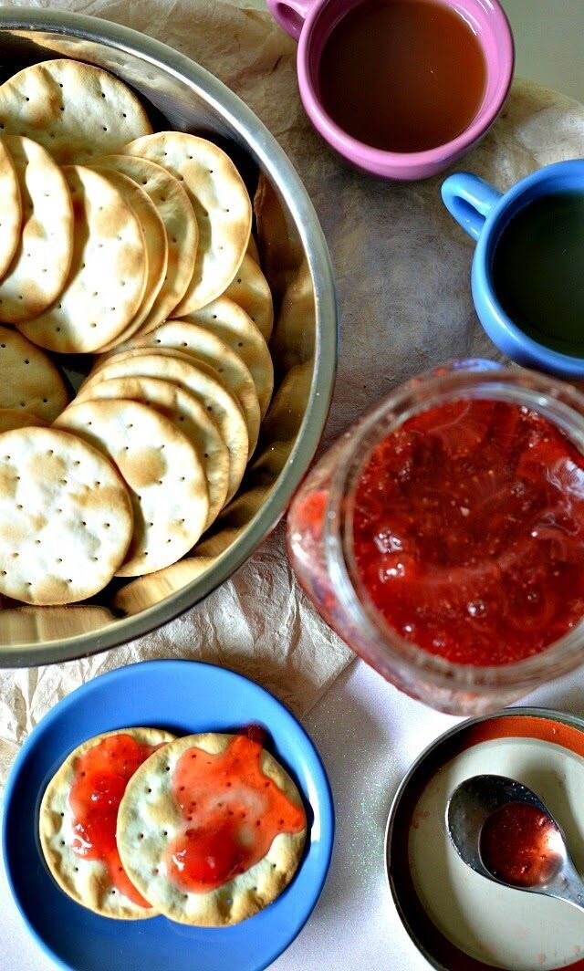 Easy Vegan Strawberry Champagne Jam, Lay The Table