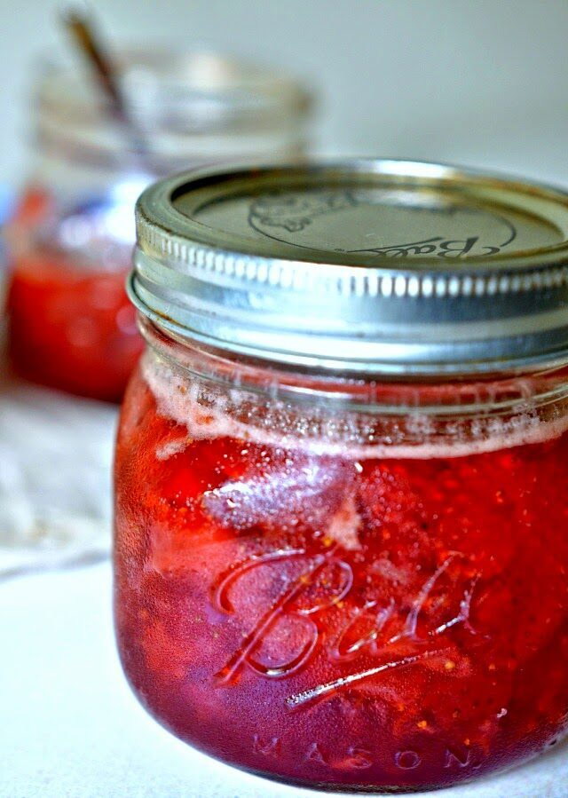 Easy Vegan Strawberry Champagne Jam, Lay The Table