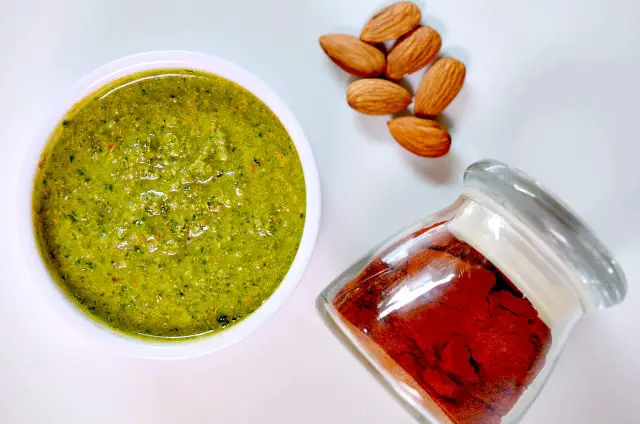 Delicious Smokey Almond and Parsley Pesto w/ Aquafaba, Lay The Table