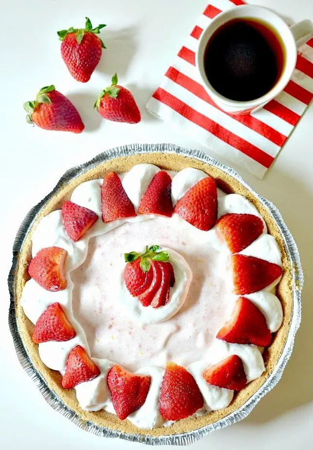 Vegan Strawberry Chiffon Pie, Lay The Table