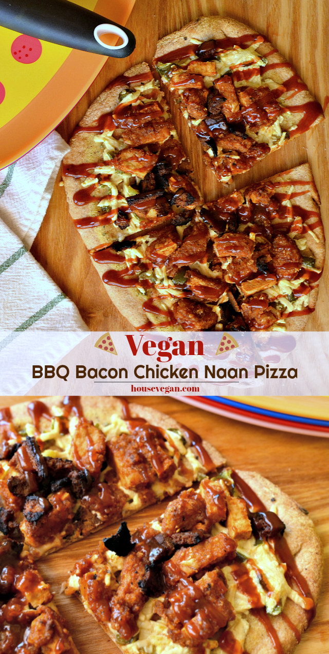 Vegan BBQ Bacon Chicken Naan Pizza (Naanzza? Pizaan?), Lay The Table