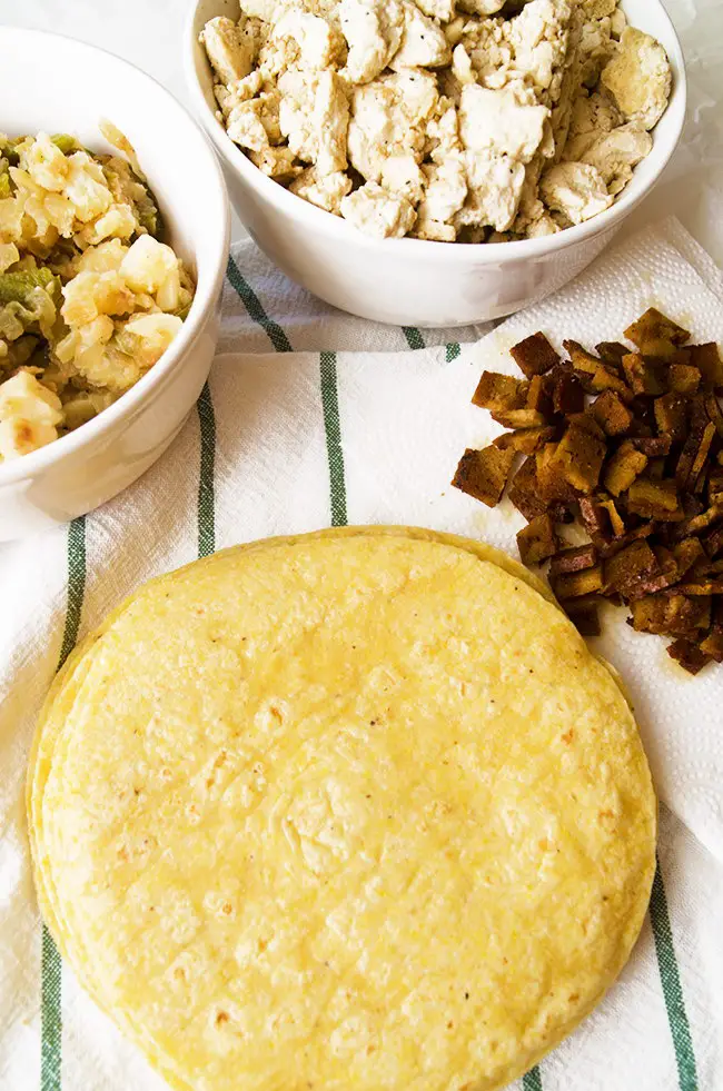 Vegan Potato, Tofu, and Bacon Freezer Breakfast Tacos, Lay The Table