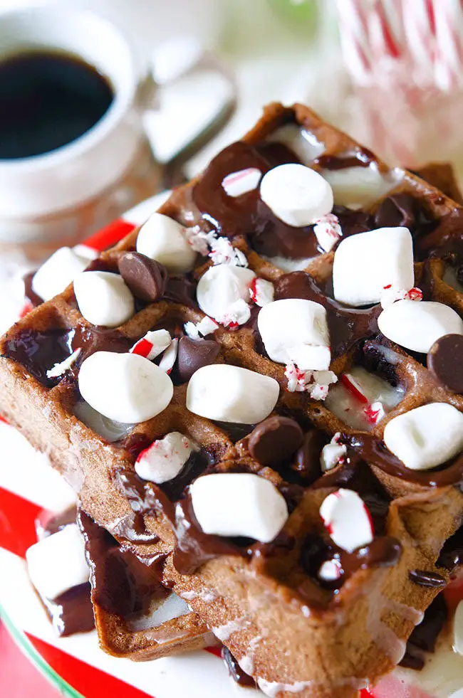 Vegan Peppermint Hot Chocolate Chip Waffles &#8211; Happy Christmas in July!, Lay The Table