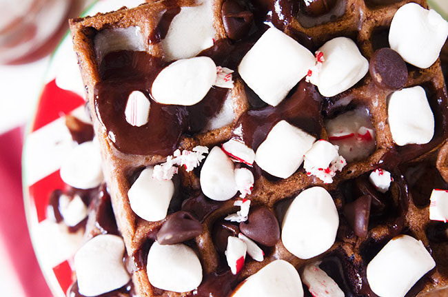 Vegan Peppermint Hot Chocolate Chip Waffles &#8211; Happy Christmas in July!, Lay The Table