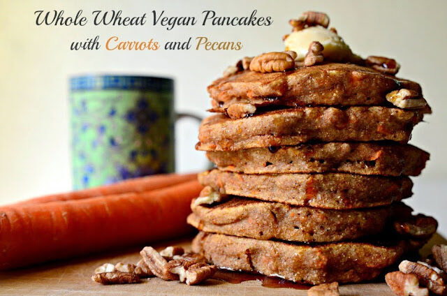 Whole Wheat Vegan Pancakes with Carrots and Pecans, Lay The Table