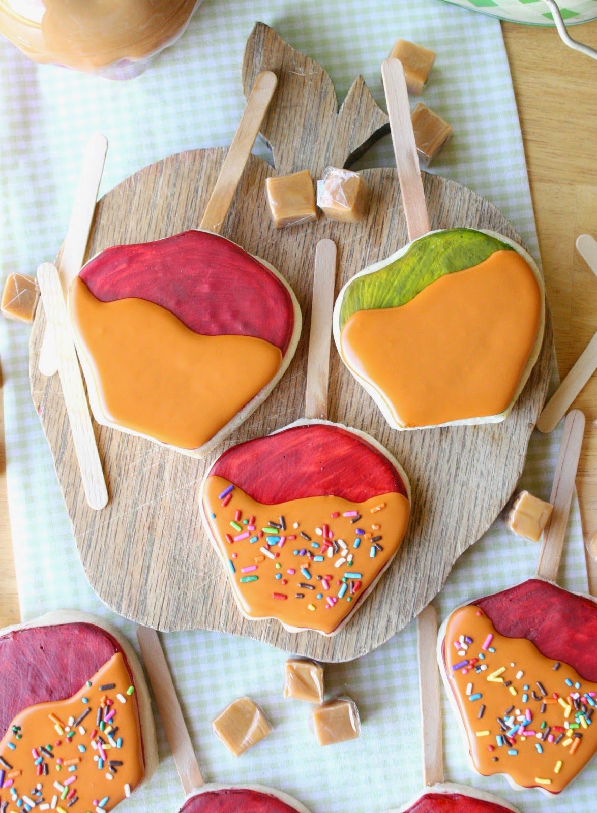 Caramel Apple Decorated Sugar Cookies, Lay The Table
