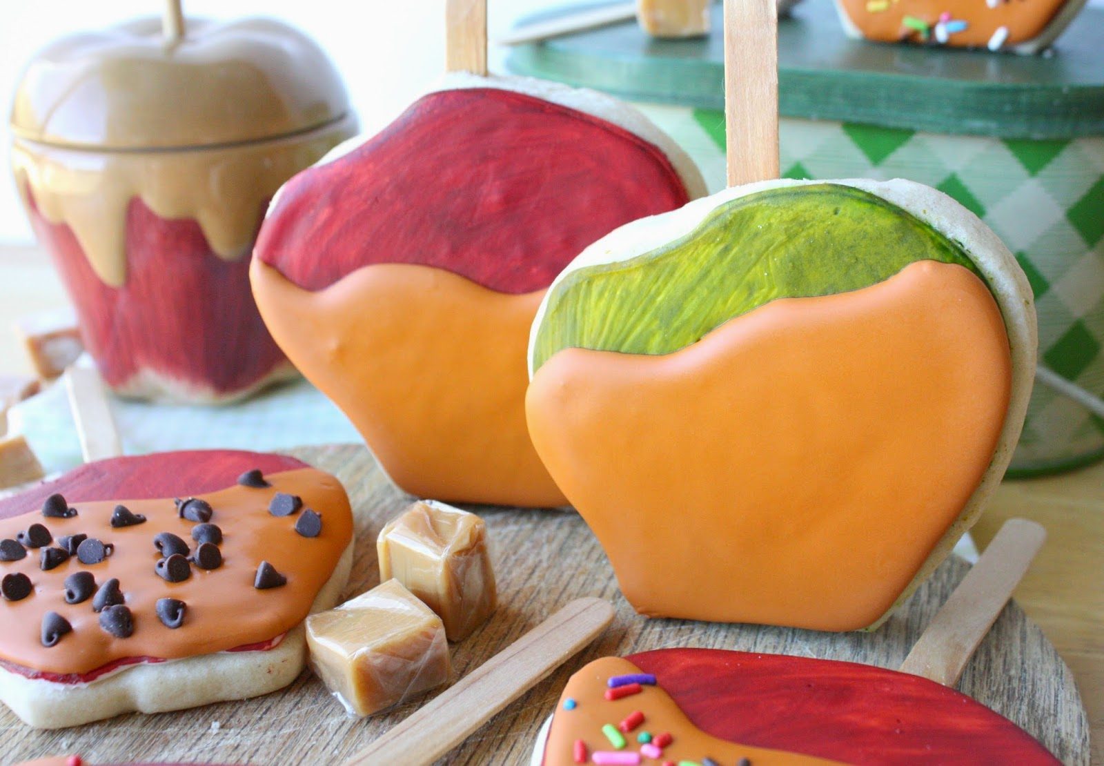 Caramel Apple Decorated Sugar Cookies, Lay The Table