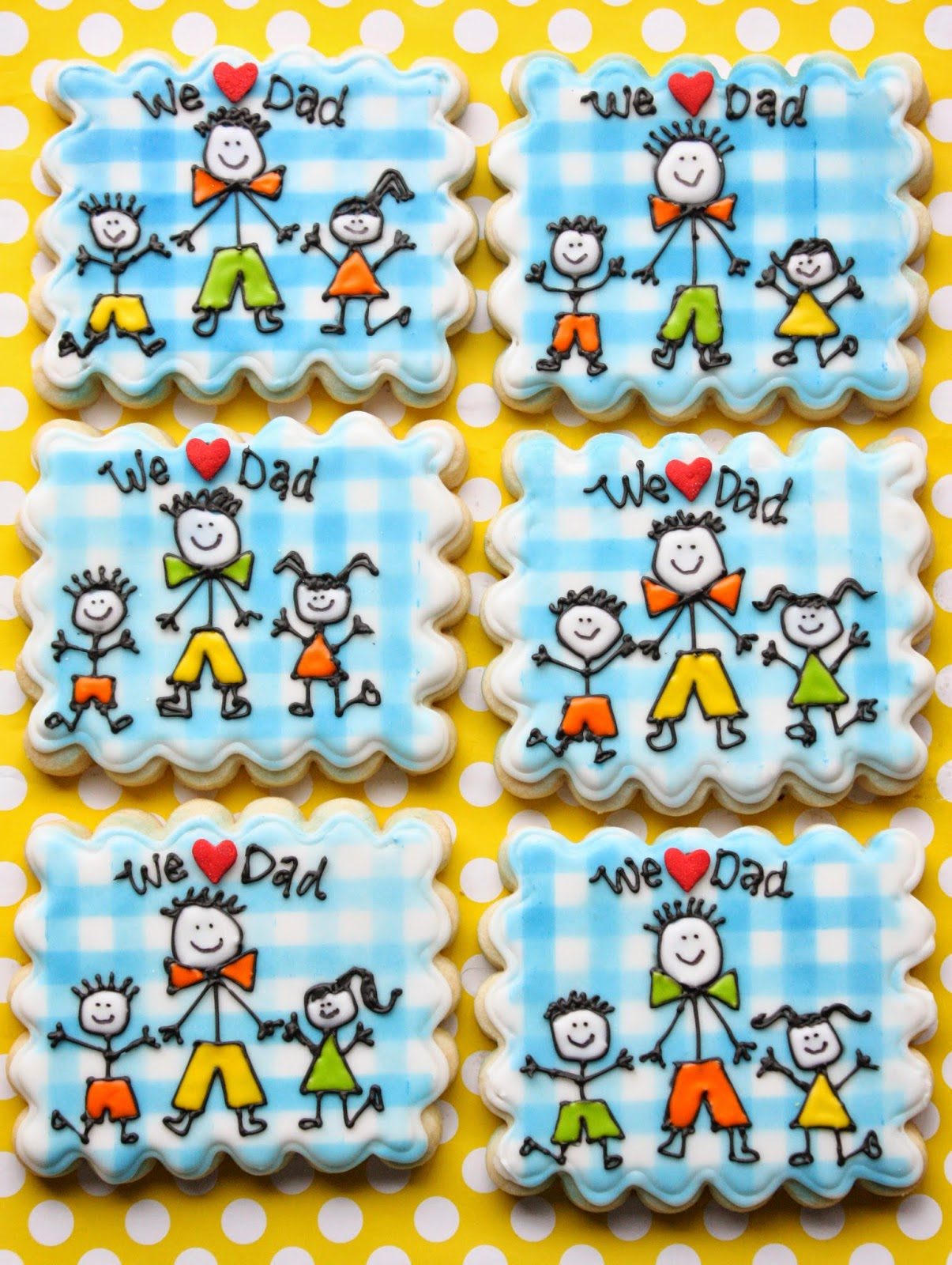 Stick Figure Dad Cookies for Father&#8217;s Day, Lay The Table