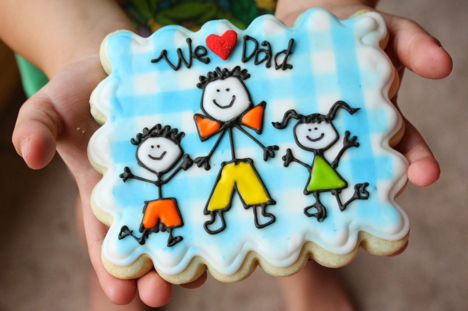 Stick Figure Dad Cookies for Father&#8217;s Day, Lay The Table